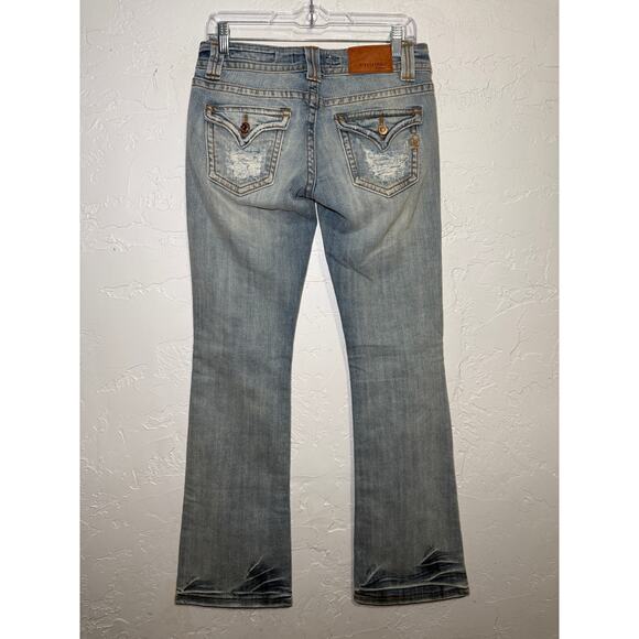 Vigoss fit bootcut light wash jeans womens 3‎ long classic grunge normcore - Picture 3 of 8